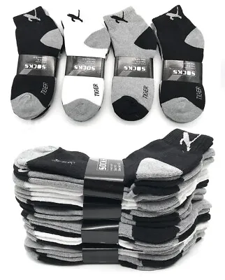 New 3-12 Pairs Mens Ankle Quarter Crew Sports Socks Low Cut Cotton Size 9 -13 • $10.69