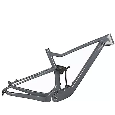 Carbon Frame 29er Full Suspension Mountain Bike XC MTB Bicycle Metal Gray FM027 • $609.45