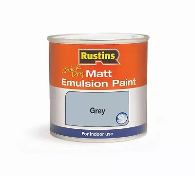 Rustins Quick Dry Matt Emulsion Paint - White Grey And Magnolia 250ml & 500ml • £7.25