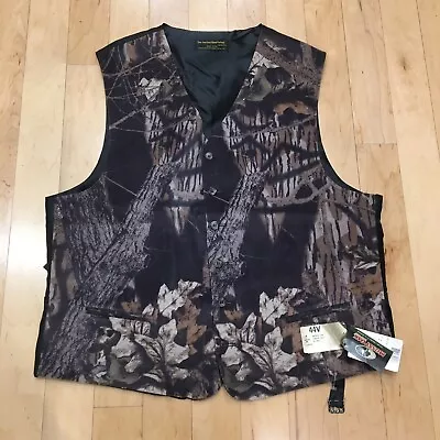 Men's Santana Mossy Oak Camouflage Tux Suit Vest. Size 44v New Nos Htf Usa Nwt • $74.99