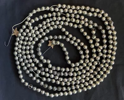 Vintage Silver Round Garland 101” 1/4” Bead Size • $25