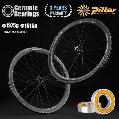 700C Road Bike Wheels V Brake Tubeless Clincher Wheelset 40/50mm 1423/2015 Spoke • $376.99