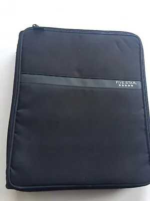 Vintage Mead Five Star Zippered Binder Black • $10