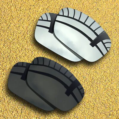 US 2 Pairs Lenses Replacement For-Oakley Fuel Cell Polarized-Black&Silver Mirror • $15.79