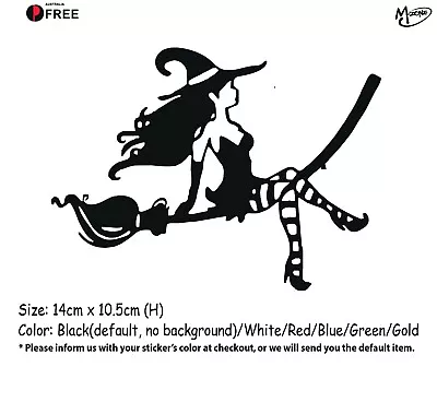 Sexy Witch Broom Stick Decal Reflective Funny Car Stickers Best Gifts BLR • $6.99