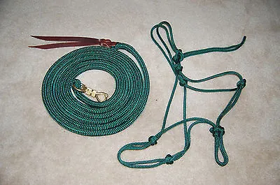 12' Lead With Twist Snap & Soft Rope Halter For Parelli Training Many Colors ! • $44.60