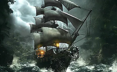 £5.94 • Buy Pirate Ship Poster (1) - Different Sizes - Free Uk Postage - Uk Seller