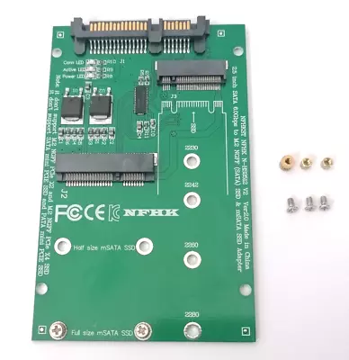 Mini PCI-E B M-KEY M.2 NGFF & 2.5  MSATA SSD To SATA III 3.0 Converter Adapter • $6.30