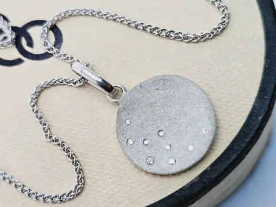 Links Of London MOON Diamond Necklace Watch Over Me Silver New Charm Pendant • £150