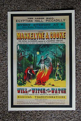 Maskelyne And Cooke Magician Poster #3 1873 Will The Witch And The Watch • $7