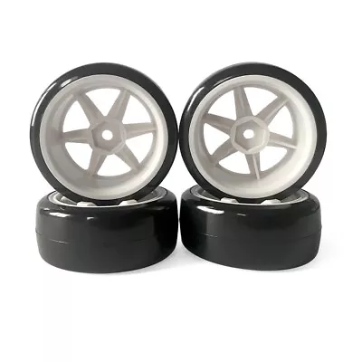 4PCS RC Drift Tires&Wheel Rims Set 12mm Hex For 1:10 On-Road Racing Car HSP HPI • £11.51