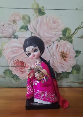 Vintage 70s Oriental Japanese Bradley Doll - H20cm #2 • $39.95