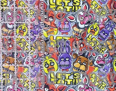 Custom 100% Cotton Woven Fabric Five Nights At Freddy's Video Game 1/4 Yard 9x56 • $9.99