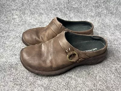 Merrell Encore Kassie Comfort Mule Shoe Women's 8 Brown Leather Buckle J000546 • $15