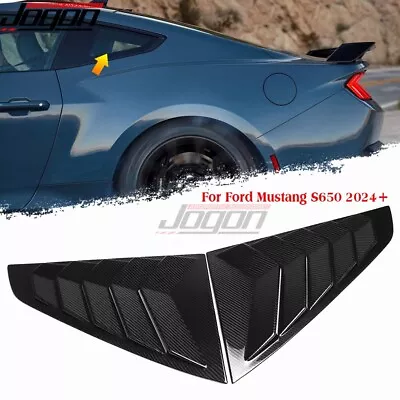 Carbon Rear Quarter Window Louver Covers For Ford Mustang Dark Horse S650 GT 24+ • $193.20