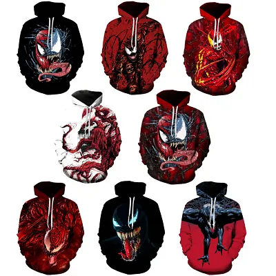Venom 2 Carnage 3D Hoodies Cosplay Superhero Spiderman Sweatshirts Coat Costumes • $14.94