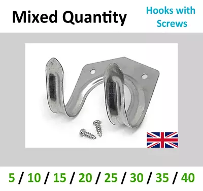 Hooks For Hanging Tools Hang Garage Shed Hanger Brackets Garden Storage Rack Set • £6.49