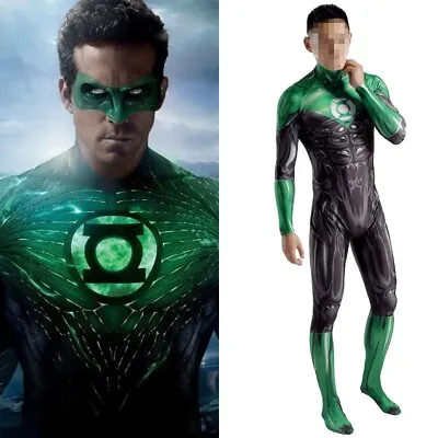 Green Lantern Cosplay Costume Bodysuit Jumpsuit For Kids Adult Ver1 Handmade • $71.89