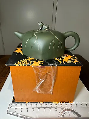 Chinese Zisha (purple Sand) Green Frog Yixing Teapot • $103