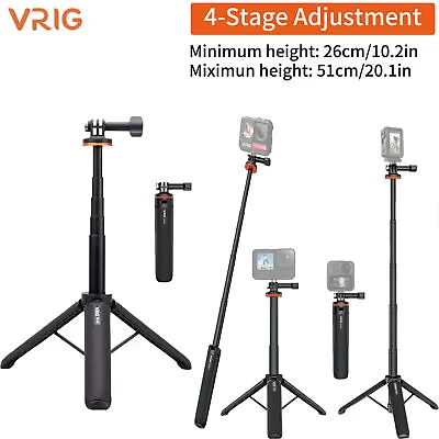 VRIG TP-08 Sports Camera Selfie Stick Tripod Stand Vlog Live Video Recording AU • $23.61