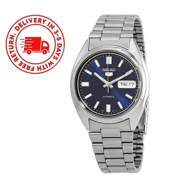 Seiko 5 Automatic Blue Dial Stainless Steel Band Case 38 Mm SNXS77K1 Men's Watch • $127.26