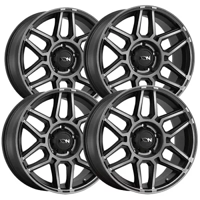 (Set Of 4) Ion 146 17x9 6x5.5  +0mm Black/Tint Wheels Rims 17  Inch • $631.96