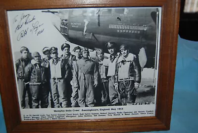 Memphis Belle Photograph Autographed By Robert Morgan Pilot Framed 25 Missions • $34