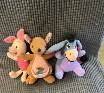 6” Disney Kanga Roo Set Mama Baby Kangaroo Plush Winnie The Pooh & Piglet Lot • $28.44