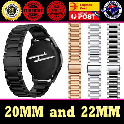 Samsung Galaxy Watch 5 Pro 6 4 3 20mm Watch Band Strap Stainless Steel 20mm 22mm • $16.95