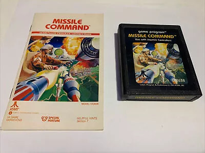 Missile Command (Atari 2600 1981) W/ Manual & Tested • $9.95