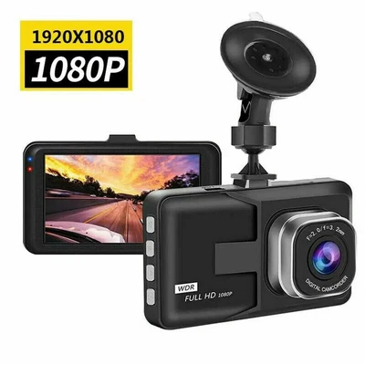 $24.95 • Buy Car Dash Camera Cam 1080P FHD 3  LCD Video DVR Loop Recorder Camera 11 Languages