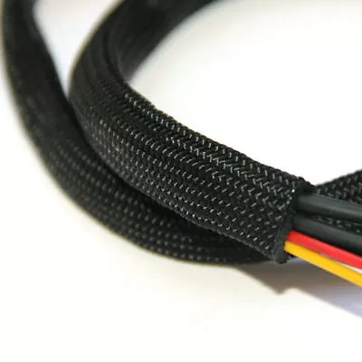 £30 • Buy Expandable Braided Cable Sleeving 3-50mm Wire Harness, Auto, Sheathing Black