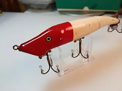 Vintage CC Roberts Wood Mud Puppy Musky Lure River Rig With Tail Hook  • $9.99