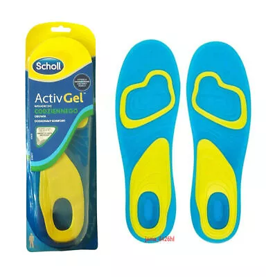 NEW SCHOLL Gel Activ Everyday Shock Absorption Insoles Men(UK8-13) Women(UK4-8) • £7.95