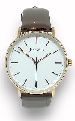 Jack Wills Sandhills Ladies Watch Rose Gold White Dial Italian Leather Strap • £22.99