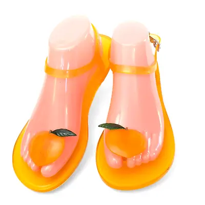 Katy Perry Sandals The Geli Fruit Theme Peach Jelly Sandal 3-D Peach Detail 8 • £14.17