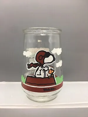 Welch's Jelly Jar Peanuts #7 Snoopy & Woodstock Flying Ace & Mechanic • $15.99