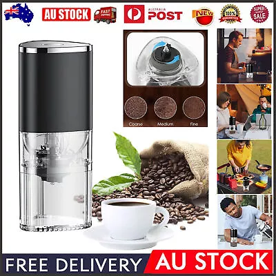 Portable Electric Burr Coffee Grinder Rechargeable Adjustable OneTouch Operation • $32.89