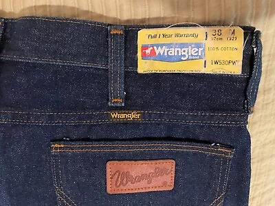 VTG Wrangler Men’s 1W530PW Jeans 38 Regular Fit Straight Leg Blue Medium Inseam • $24.99