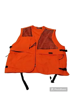 Cabela's Outdoor Gear Orange Hunting Vest  Mens Large Zippers Clips • $20