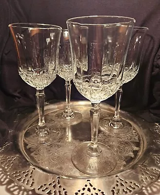 St. George ‘American Heritage’ Cut Crystal Wine Glasses Set Of 4 Vintage • $34.99