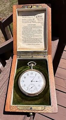 1911 E Howard Gold Pocket Watch In Wood Presentation Box 12S 1069055 RUNNING 17J • $75.99