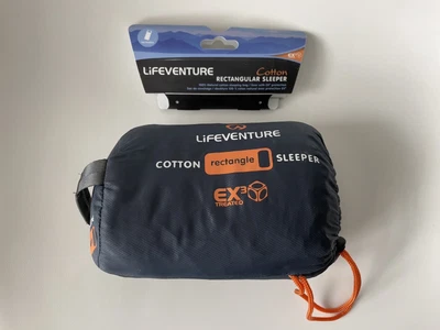 £10.95 • Buy Lifeventure Rectangular 100% Natural Cotton Sleeping Bag Liner / Sleeper.