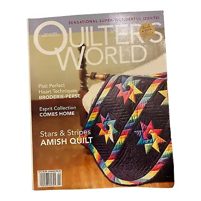 QUILTER'S WORLD The Magazine February 2003 Amish Quilts Broderie-Perse • $9.98