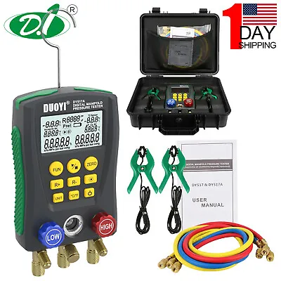 Refrigeration Digital Manifold Gauge Set HVAC Vacuum Temperature Pressure Tester • $26.99