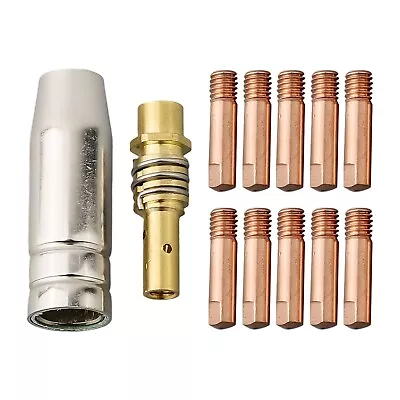 Professional Grade MB15 MIG Welding Nozzle And Contact Tips Set 12 Pcs • £10.54