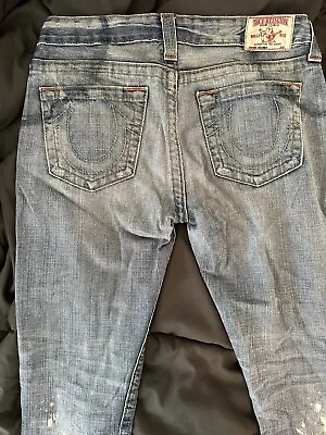 True Religion Brianna Boyfriend Jeans Distressed Size 29 • $45