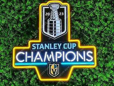 Vegas Golden Knights 24 X20  Vivid LED Neon Sign Light Lamp With Dimmer • $249.99