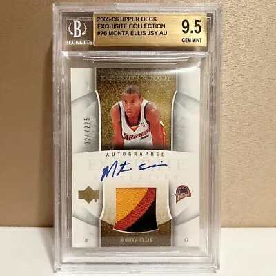 Monta Ellie Rookie Auto 2005 Upper Deck Exquisite RPA /225 BGS 9.5/10 • $3000