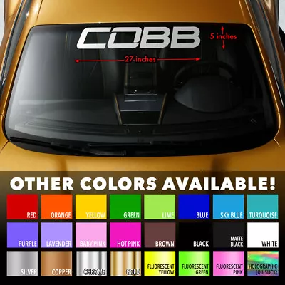 Windshield Banner Vinyl Decal Sticker For COBB MAZDASPEED SUBARU FORD RS ST STI • $18